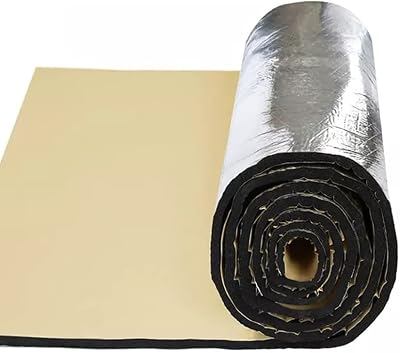 Car Heat Sound Deadening Insulation Mat, 197 Mil 10.8 Sqft Automobile Sound Deadening & Heat Insulation Material for Auto Hood Engine Roof Door and Trunk,40 Inch x 40 Inch, Aluminum Foil Finish