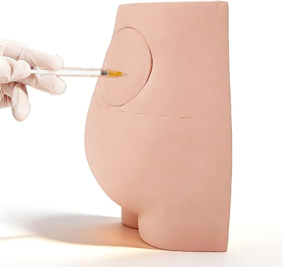 Buttock Injection Model Intramuscular Simulator hip Training Model | with Removable Skin For Clinical Skills Practice Or Nurses Teaching Model Mastering Correct Injection Techniques Depth