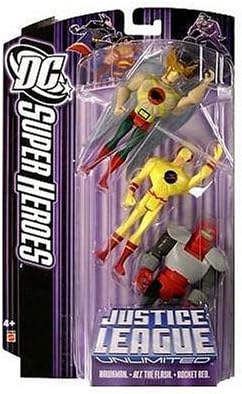 JLA DC Super Heroes: Justice League Unlimited > Hawkman, Reverse Flash and Rocket Red Action Figure Multi-Pack
