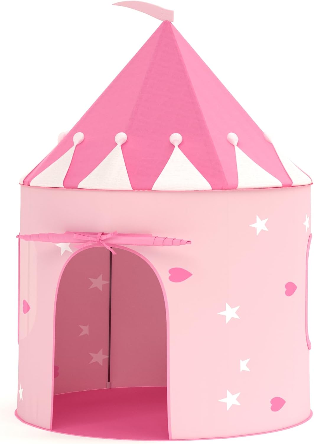 KORIMEFA Princess Castle Play Tent for Girls Toddlers Pop Up Playhouse for Indoor and Outdoor Portable Pop Up Play Teepee Gift for Baby Toddler Girls