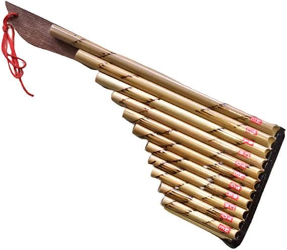 Thai Wote Panpipe Bamboo Instrument Traditional Musical Isan Laos Pan flute 12 Pipes