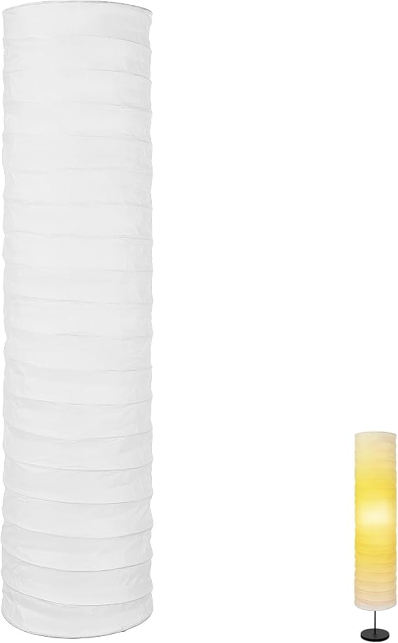 Paper Lamp Shade, Floor Lamp Shade, Rice Paper Lampshade, 37.4 X 8.66 in Floor Light Cover Replacement for Living Room Home Hotel Bedside Desk