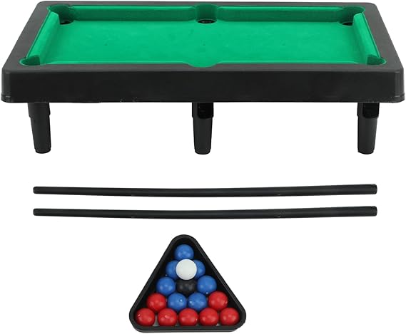 MINGZHE Mini Pool Table, Miniature Billiard Pool Game Set, Mini Pool Table Interactive Simulation Miniature Billiard Pool Game Set for Desktop Decoration Ornament