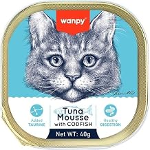 Wanpy Ton ve Morina Balıklı Yaş Pate Kedi Mamasi, 40 Gr, 6 Adet, Yüksek Nem İçeriği