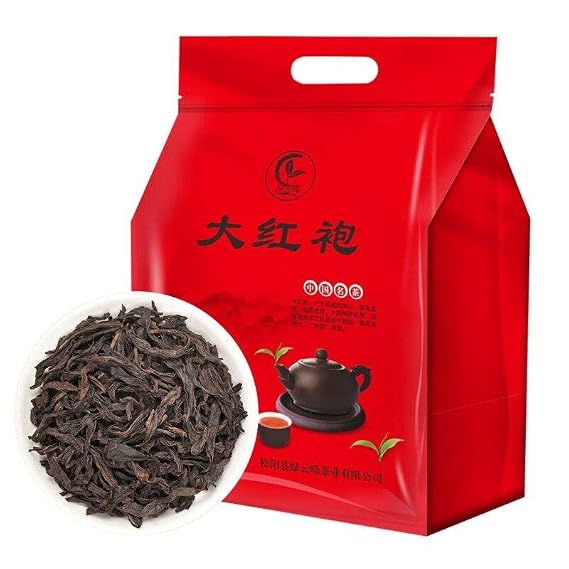 Olvvla - Da Hong Pao Tea Chinese Big Red Robe oolong tea loose leaf with Flower fragrance - Naturally Grown Rock Tea from Fujian Wuyi Mountain - Detox Relaxing 250g/8.81oz