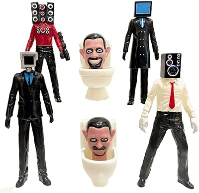 Speakerman Figure Model - 6~9 Pcs Titan Speakerman TV Man Figures Spoofing Set Toy Decoration, Collection PVC Action Figures Party Decoration, 7-10CM