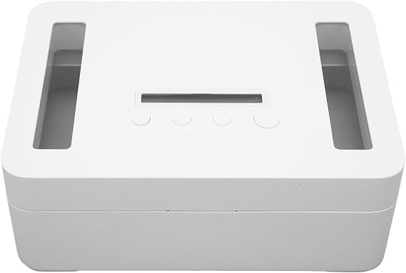 Metal Timed Lock Box, LED Display Phone Lock Box 365 Days Self Control Timer Locker Time Locking Container with Child Lock for Phones Snacks(S)