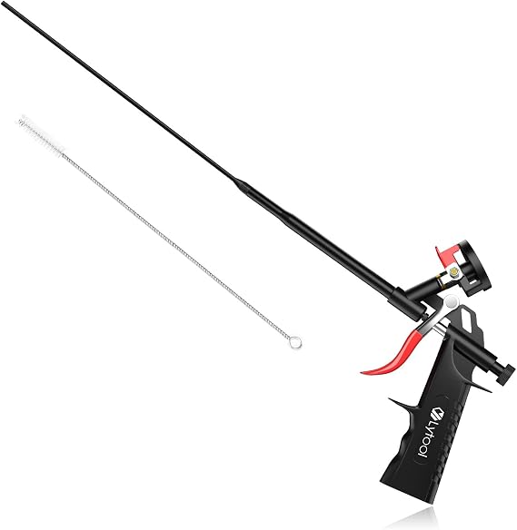 Lytool Spray Foam Gun with 12.6" Extension Rod & PTFE Non-Stick Barrel