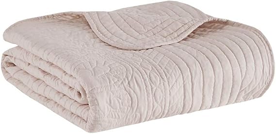 Madison Park Luxe Damask Stitching Throw Blanket, 60"x72"