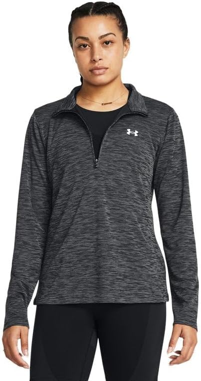 Under Armour Womens Tech Textured 1/2 Zip Black/White XX-Large,