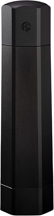 HexClad HexMill Pepper Grinder, Aluminum Matte Black, 10 Grind Settings