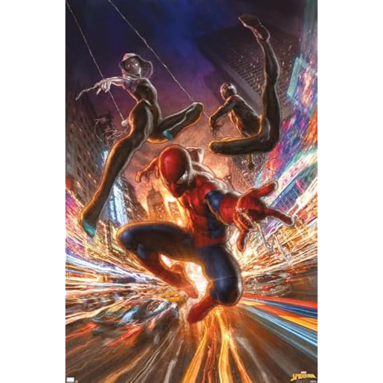Marvel Comics Spider-Man - Gallery Edition Group Wall Poster, 34L x 22.4W, Unframed Version