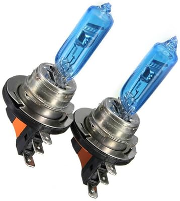 2x H15 12V 1555W 5500K Xenon White PGJ23T-1 Car Halogen Quartz Glass Headlight Bulbs Lamp DRL Bulbs HightLow Beam Compatible High BeamDay Time HeadLamp Lights Fog Light