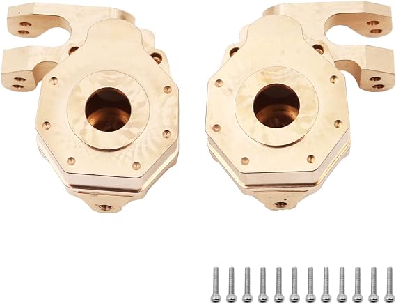 WANGCL 1Pair RC Car Heavy Duty Brass Counterweight RC Steering Knuckle for 1/10 RC Crawler RC Monster Truck Compatible with Traxxas TRX-4