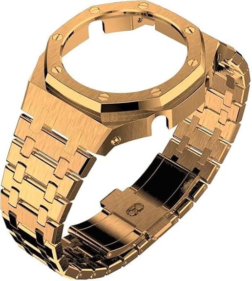 44mm All Stainless Steel Watch Bezel & Band Set for GA2100/GA2110/GAB2100 Replacement Accessories for Mens Casio Watches