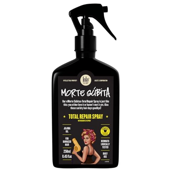 Lola From Rio - Morte Subita - Total Repairing Spray, Thermal and Heat Protectant for Styling, Frizz-control, For All Hair Types 8.45 Fl Oz