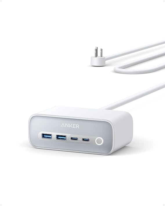 Anker 525 Charging Station, 7-in-1 USB C Power Strip, 65W Max
