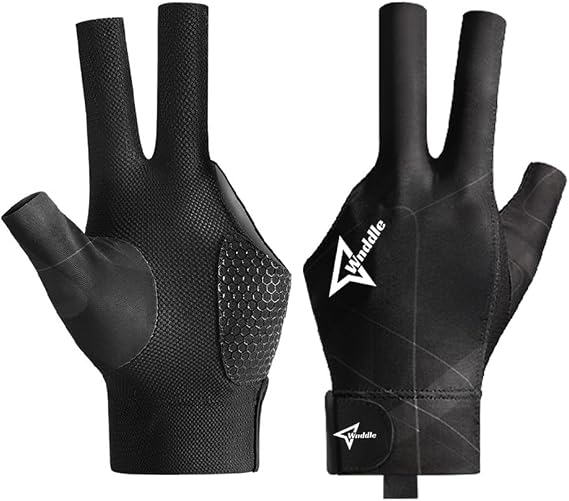 Pool Glove Left Hand, Billiard Pool Gloves for Left Hand 3 Finger, Snooker Cue Sport Glove Popular Sizes for Men & Women