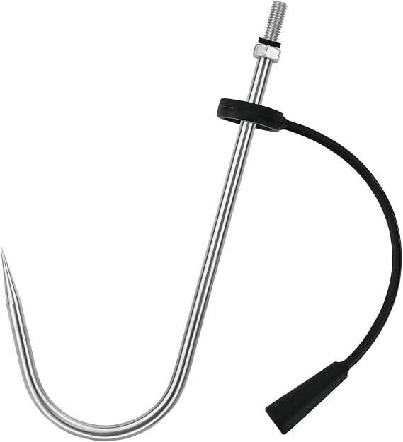 SANLIKE Stainless Steel Fishing Gaff Hook Screw Thread Protective Cover