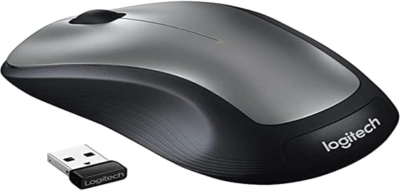 Logitech M310 Wireless Mouse, 2.4 GHz with USB Nano Receiver, 1000 DPI Optical Tracking, 18 Month Life Battery, PC/Mac/Laptop - Silver Grey