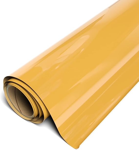 Siser EasyWeed Heat Transfer Vinyl 11.8" x 3ft Roll (Mustard) - Compatible with Siser, Cricut, Silhouette and Other Craft/Professional Cutters - CPSIA Certified