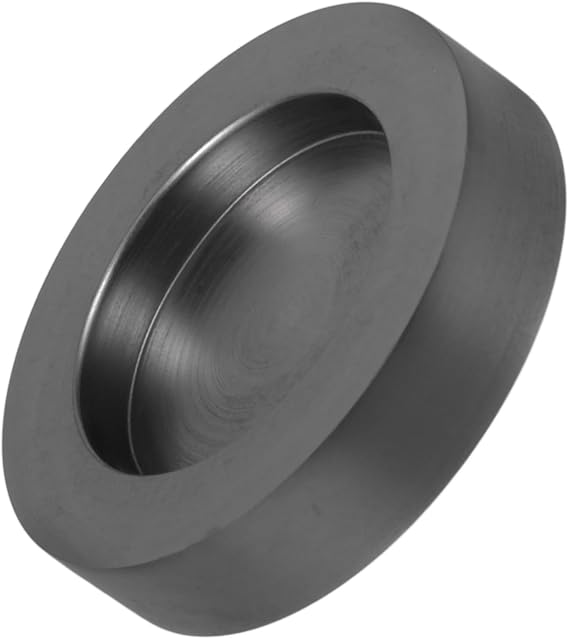 Graphite Ingot Mold 3.5ml Black Metal Casting Supply | Wear Resistant, Heat Resistant, Workspace Workshop Use, Compact round Profile for Smelting Tasks