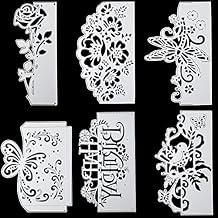 Patelai 6 Pcs Die Cuts for Card Making Metal Die Cut Flower Butterfly Lace Bird Happy Birthday Cutting Dies Embossing Stencil Template for DIY Paper Crafting Scrapbook Album Cards 6 Styles