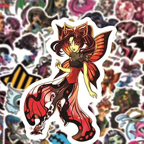Monster Stickers Pack, 50Pcs Anime Vinyl Waterproof Stickers for Water Bottle, Laptop, Phone, Skateboard, Car Decals Gifts for Adults for Party Supplies Decor
