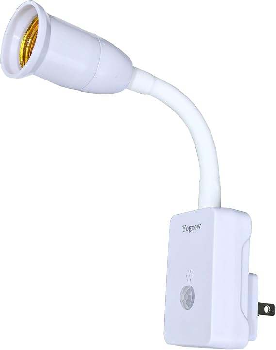 E27/E26 Light Bulb Socket Adapter with Motion Sensor Switch