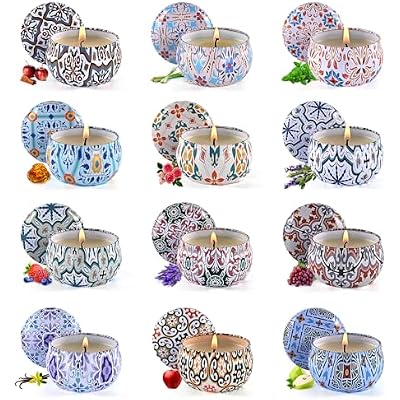 Scented Candles Gift Set, Candles for Home Scented 12 Pack, 300 Hours Long Lasting Soy Wax Aromatherapy Candle Set, Friends Moving Away, Birthday, Retirement Gifts for Women with Gift Box