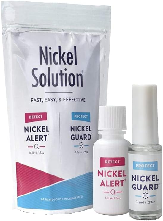 Nickel Solution Nickel Alert for Testing & Nickel Guard Protective Coat | Perform 200+ Tests on Any Metal, Nickel Allergy Starter Kit by NoNickel