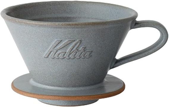 Carita Coffee Dripper Mino Ware High Heat Retention Pottery for 2 to 4 People, Sand Gray #02105 Wave Series, Made in Japan, Drip Equipment, For 2 People, For 4 Cups, Porcelain, Stylish, Outdoor