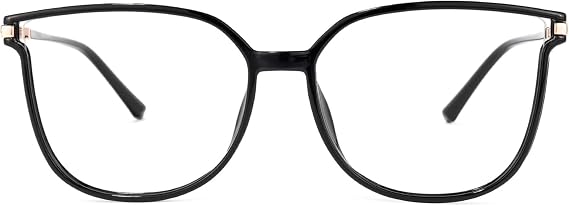 Zeelool Blue Light Blocking Glasses, Cat Eye Glasses Frame for Women with Non-prescription Clear Lens Rodz ZTX548130-01 Black