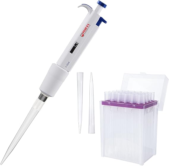 FOUR E'S SCIENTIFIC 1-10ML Single-Channel Pipettor with 24pcs 10ml Tips