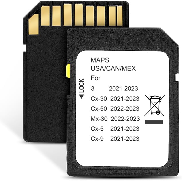 RVgolf Navigation Car GPS SD Card Compatible with 2021-2023 Mazda 3  CX5  CX9  CX30, 2022-2023 MX30  CX50 GPS Map Card Sync Navigation System for USACanadaMexico