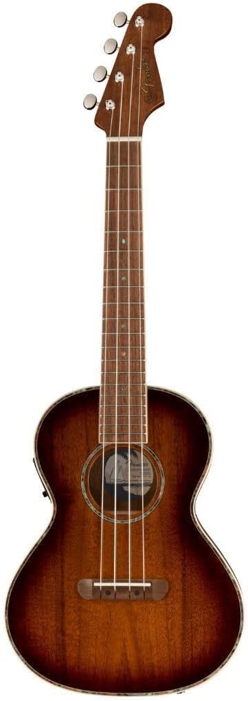 Fender Montecito Tenor Ukulele, Shaded Edge Burst, with Gig Bag