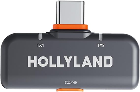 Hollyland Lark M2S USB-C 2.4 GHz Wireless Receiver for Mobile Devices, Space Gray