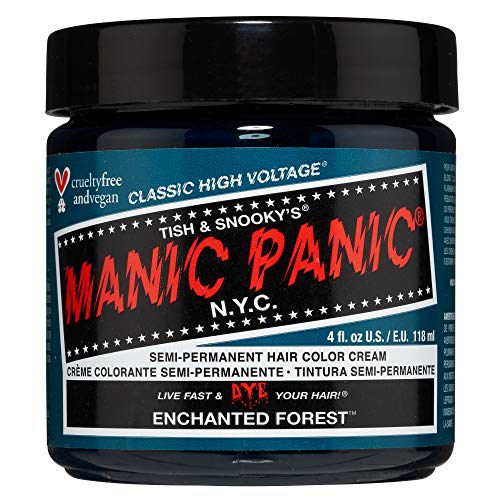 MANIC PANIC Classic Enchanted Forest Semi Permanent Hair Color - Deep Teal Green Hair Dye for Women & Men That Lasts 4-6 Weeks - Vegan, Ammonia & Cruelty-Free - Create & Mix Custom Shades 4oz