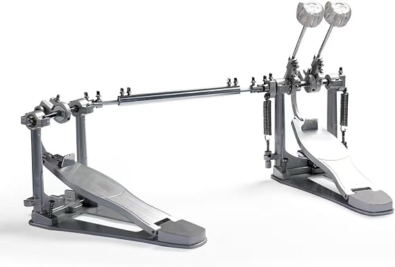 PD P800 Direct Drive Double Bass Pedal - Aerospace Grade Materials, One-Piece Construction for Drum Set (Double) Silvery