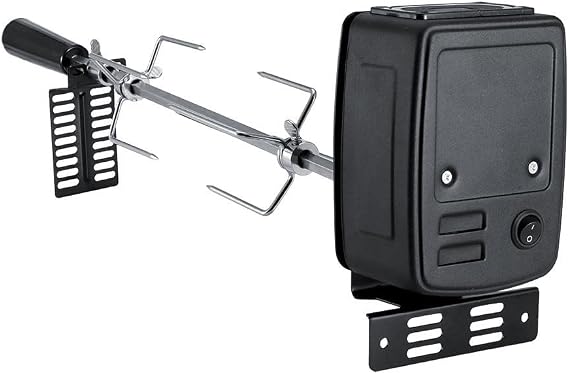 Icejoy Rotissary Kit, Rotatable Round Rotisserie, Barbecue, Barbecue, Rotisserie, Barbecue Grill, Rotisserie Kit, For Picnics, Rotisserie, Barbecue Grill, Rotissary Kit, Stainless Steel, Black