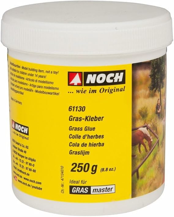 Noch 61130 Grass Glue 250mL G,0,H0,TT,N,Z Scale , Yellow