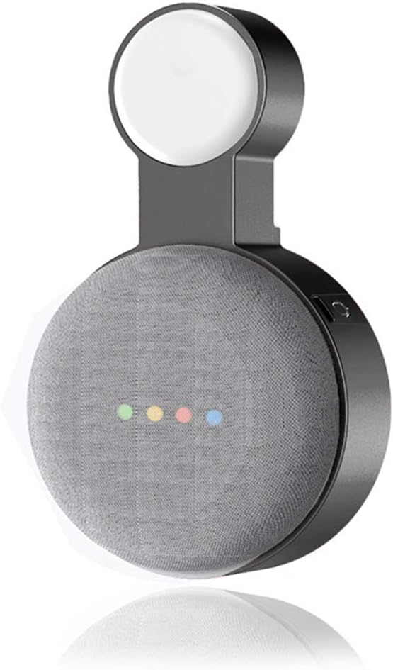 For Google Audio, 1 Piece Mini Wall Bracket for Google Nest, 2nd Generation Socket Hanger Bracket - Black