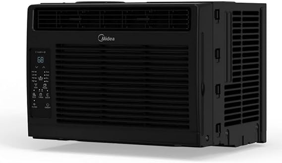 MIDEA 6K (6,000) BTU Window Air Conditioner w/ComfortSense Remote, 250 sq ft, 3 Cooling modes and 3 fan speeds - MAW06R1WBL-T