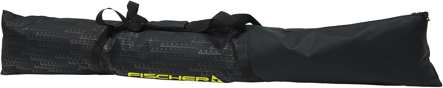 Fischer Skicase ECO XC NC - Durable Lightweight Easy Foldable 195cm Long Nordic Skis Bag with Handle Straps | 1 Ski Pair Capacity