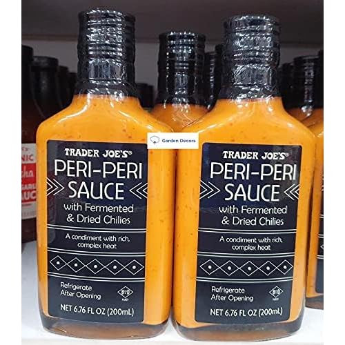 Trader Joes Peri-Peri Sauce with Fermented & Dried Chilies 6.76fl oz 200ml Two Bottles