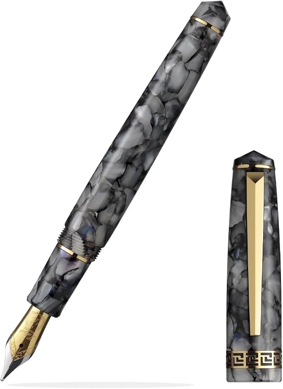 Laban Rosa Fountain Pen - Ice Crack - Extra Fine Nib