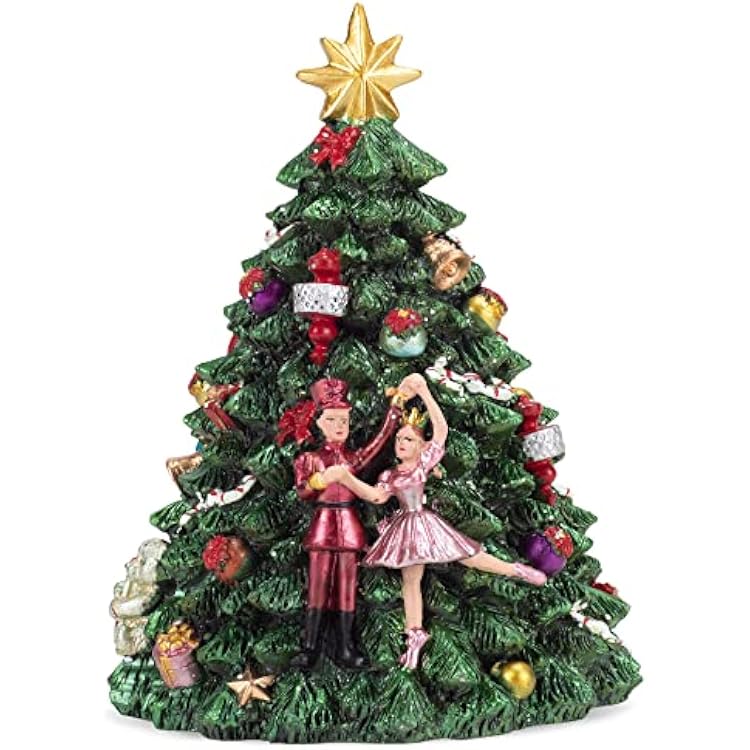 Elanze Designs Ballet Christmas Tree Musical Carousel Plays Nutcracker Suite