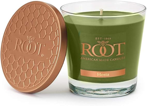 Root Candles Scented Candles Honeycomb Veriglass Premium Handcrafted Beeswax Blend Candle, Small, Hosta