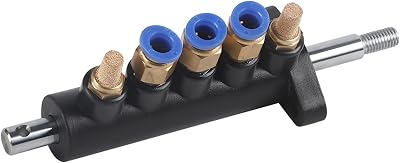 KIMISS Tire Air Control Valve Foot Pedal Valve for Tire Changer Machine, Aluminum Alloy 8mm OD Tubing Connectors Tyre Machine Pneumatic Switch Type A