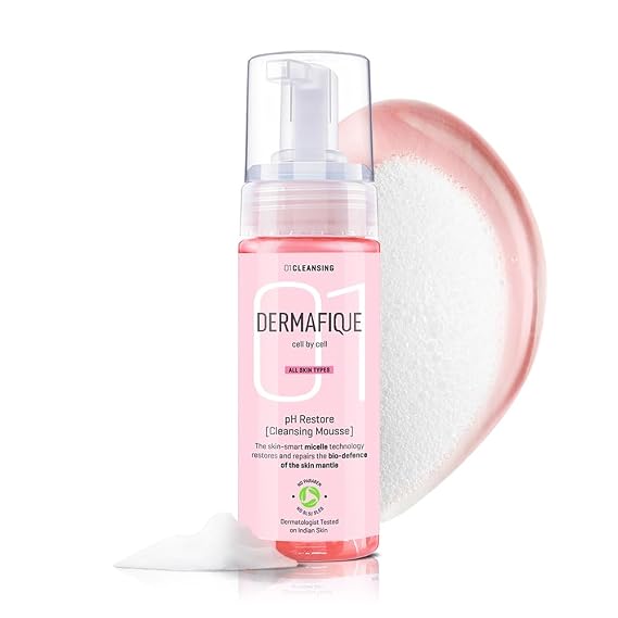 Dermafique Ph Restore Cleansing Mousse, Pink, 150ml